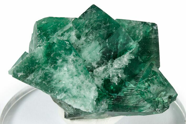 Fluorescent Green Fluorite Twins - Diana Maria Mine, England #337523